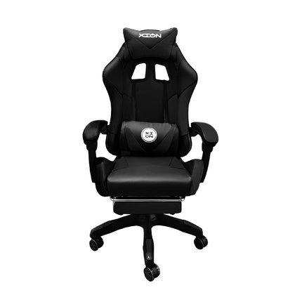 Silla Gamer Ergonómica TITAN XION 135° con Masajeador Lumbar & Posapies Negro